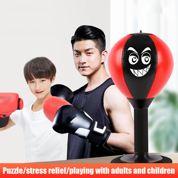 Stress Relief Punching Suction Cup Base Fighting Speed Ball Spring Foam Set Easy Installation Inflatable for Fitness Equipment