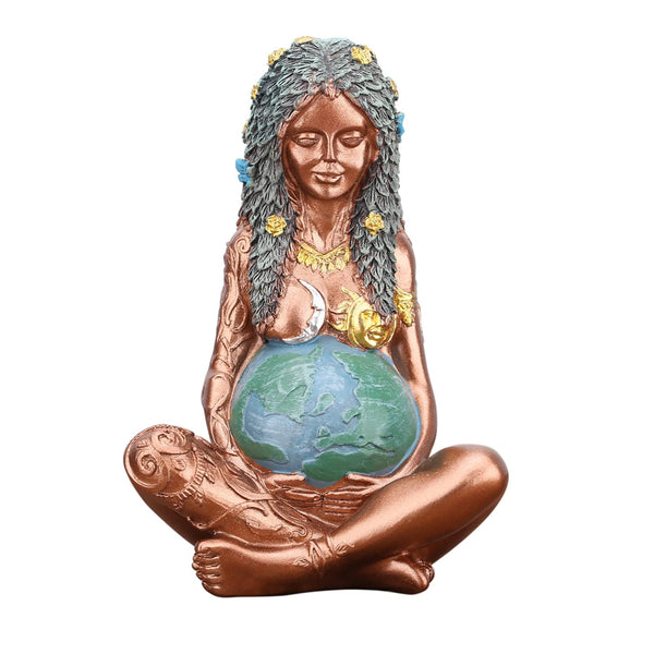 Mother Earth Goddess Art Statue Figurine Garden Ornament_0