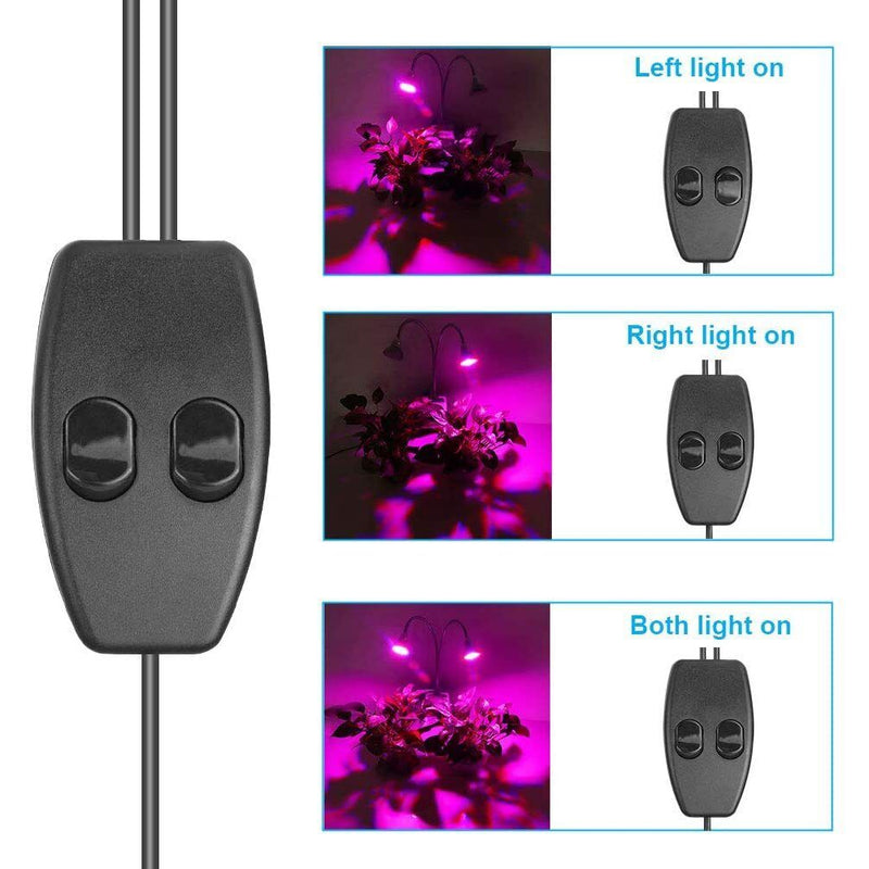 60W Full Spectrum Dual Head Flexible LED Plant Grow Light_11