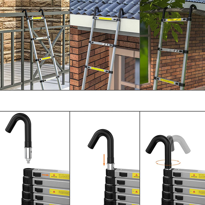 Portable Telescopic Roof Top Tent Ladder with Safety Hooks_7