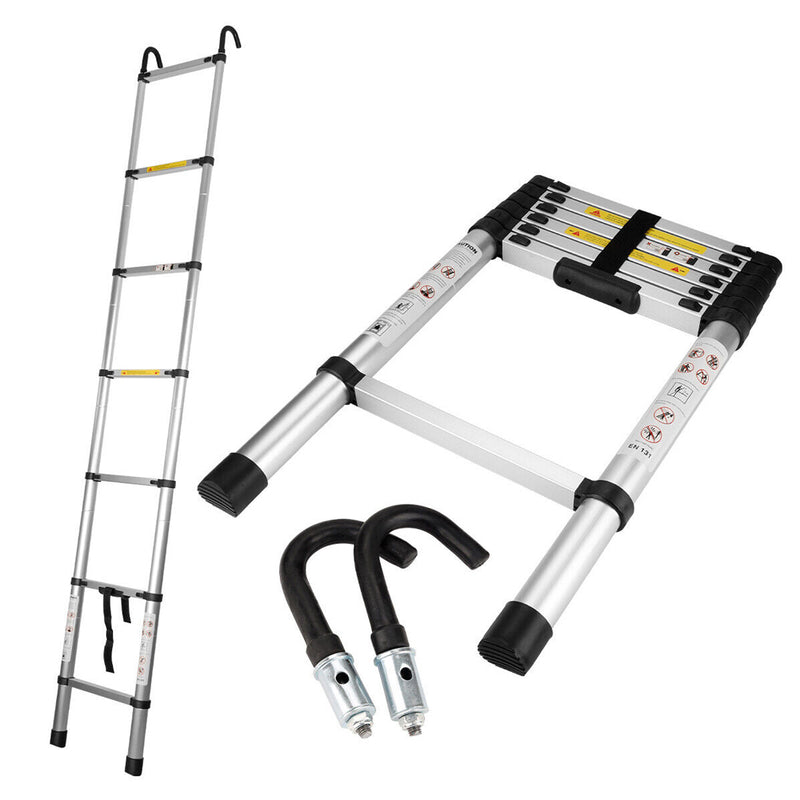 Portable Telescopic Roof Top Tent Ladder with Safety Hooks_1