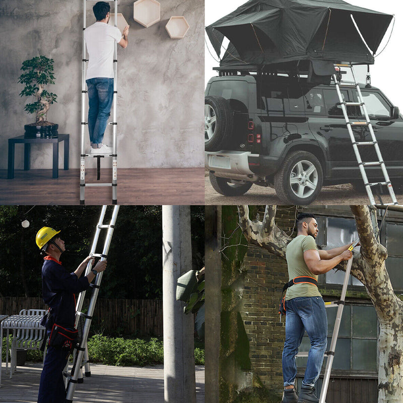 Portable Telescopic Roof Top Tent Ladder with Safety Hooks_5