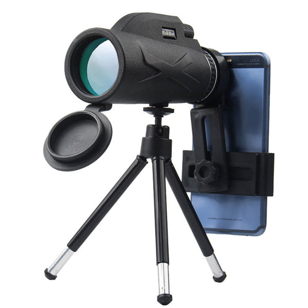 HD Optical Monocular Telescope with Phone Clip+Tripod 80X100_0