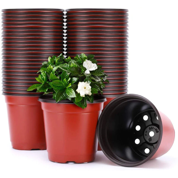 Pack of 100 Plastic Plant Flower Garden Nursery Seedling Pot_0