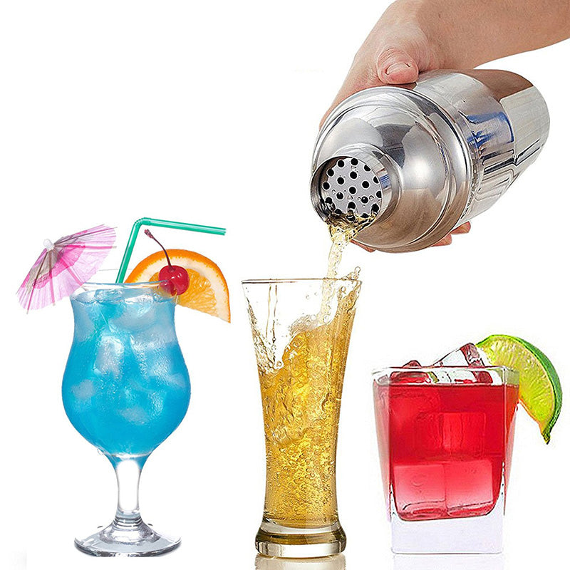 5pcs Stainless Steel Cocktail Shaker Set Bartending Drink Mixer_4