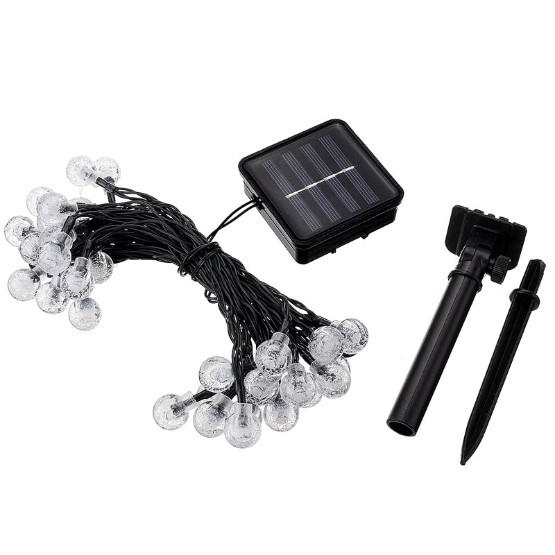 50/100/200 LED Globe String Lights Outdoor Fairy Lights- Solar Powered_4