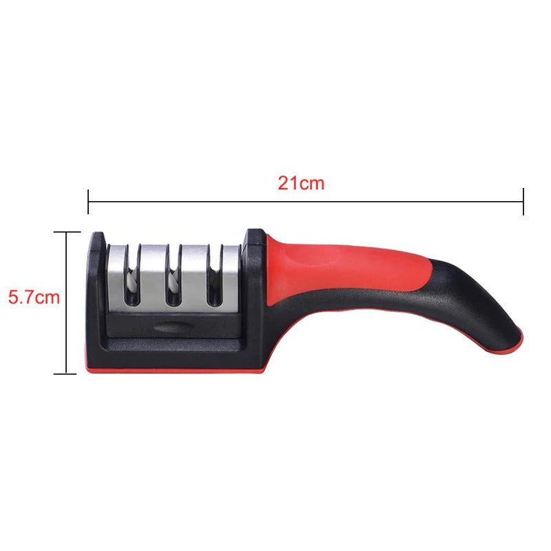 3 Levels Multipurpose Manual Kitchen Knife Sharpening Tool - Homefaire