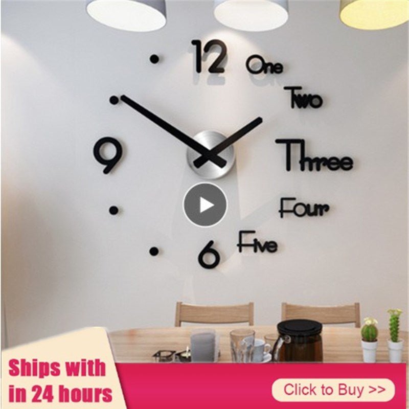 3D Wall Clock Stickers - Homefaire