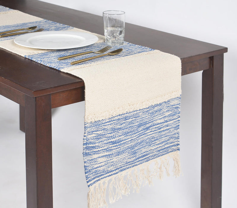 Striped Earthy Handwoven Cotton Table Runner