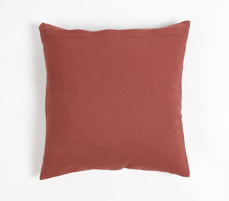 Hand Stitched Leather Solid Cushion Cover