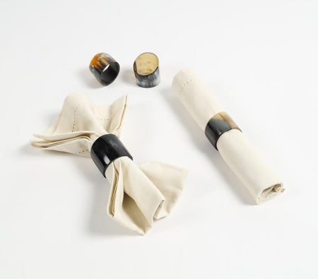 Recycled Horn Napkin Rings (set of 4)