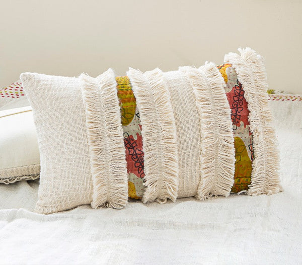 Handmade Shaggy Lace Cotton Cushion Cover