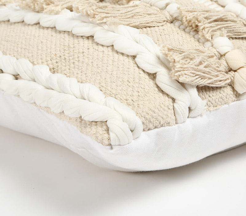 Handwoven Textured Cotton Cushion Cover