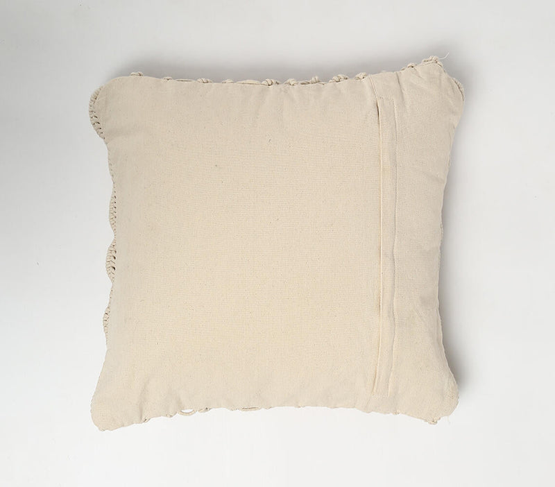 Macrame Fringed Cotton Cushion Cover eco1