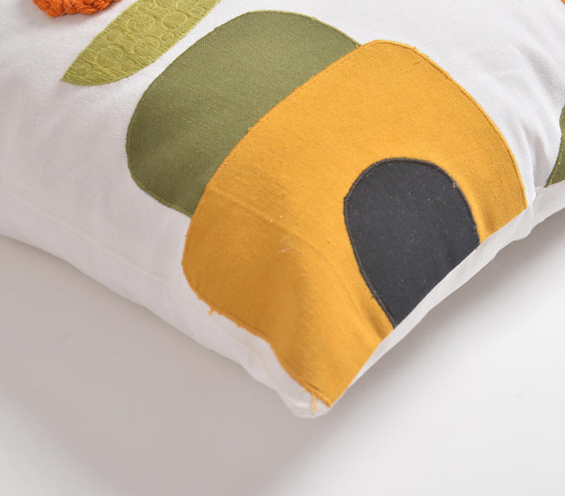 Abstract Embroidery Patchwork Cushion cover