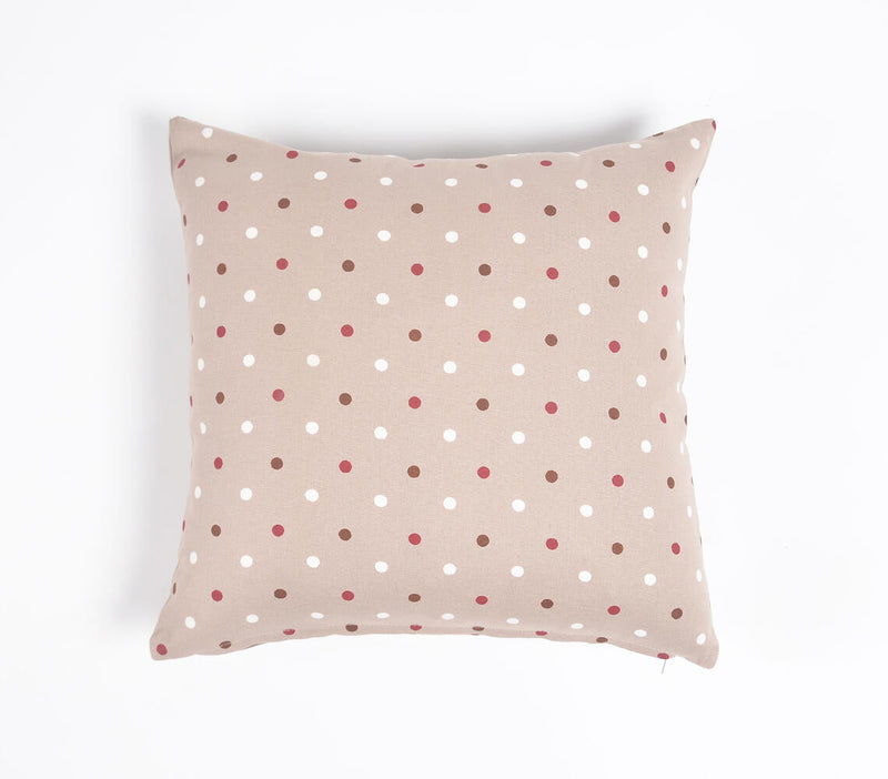 Printed Dots Cotton Cushion Cover