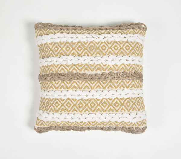 Handwoven Cotton Geometric Cushion Cover