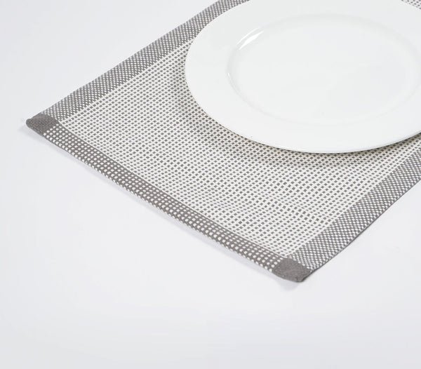 Handcrafted Framed Monochrome Cotton Placemat