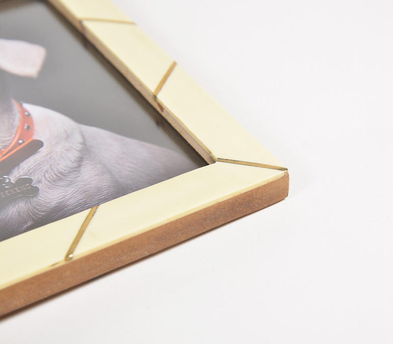 Mdf Photo frame with brass accents