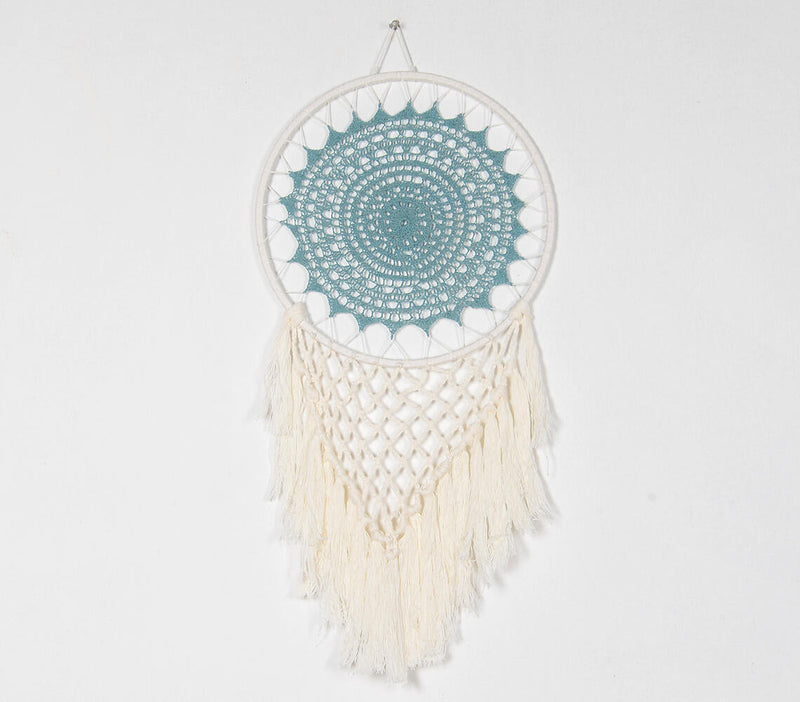 Teal Mandala Crochet Dreamcatcher