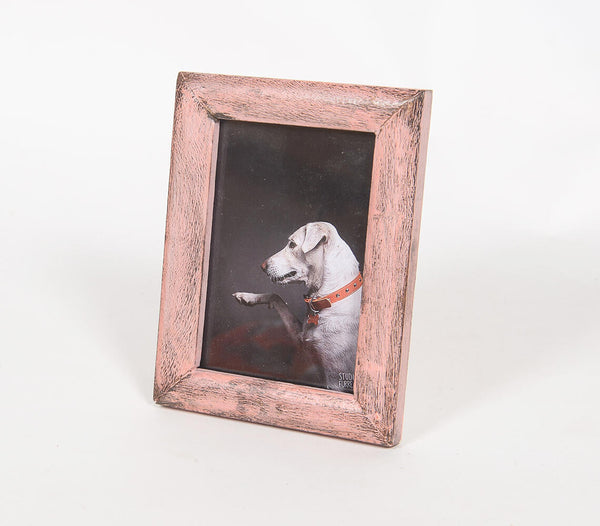 Distressed Pink Wooden Photo frame