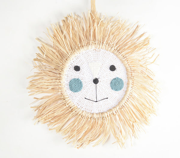Crochet Cotton Polar Bear-Head Wall Decor