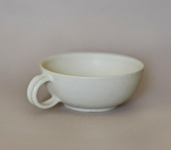 Handcrafted Ceramic Off-white Soup Mug