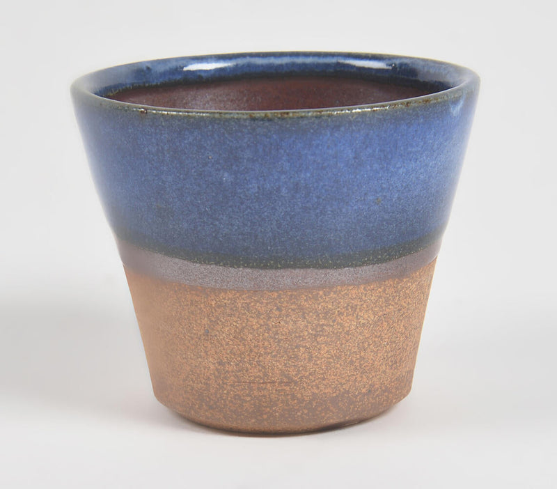 Ceramic Ombre Stone Blue Kulhad Cup