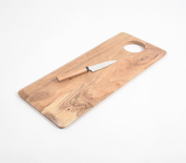 Classic Rectangular Raw Wood Chopping Board