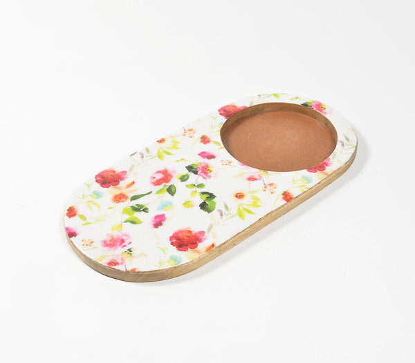 Enamelled Floral Cheese board