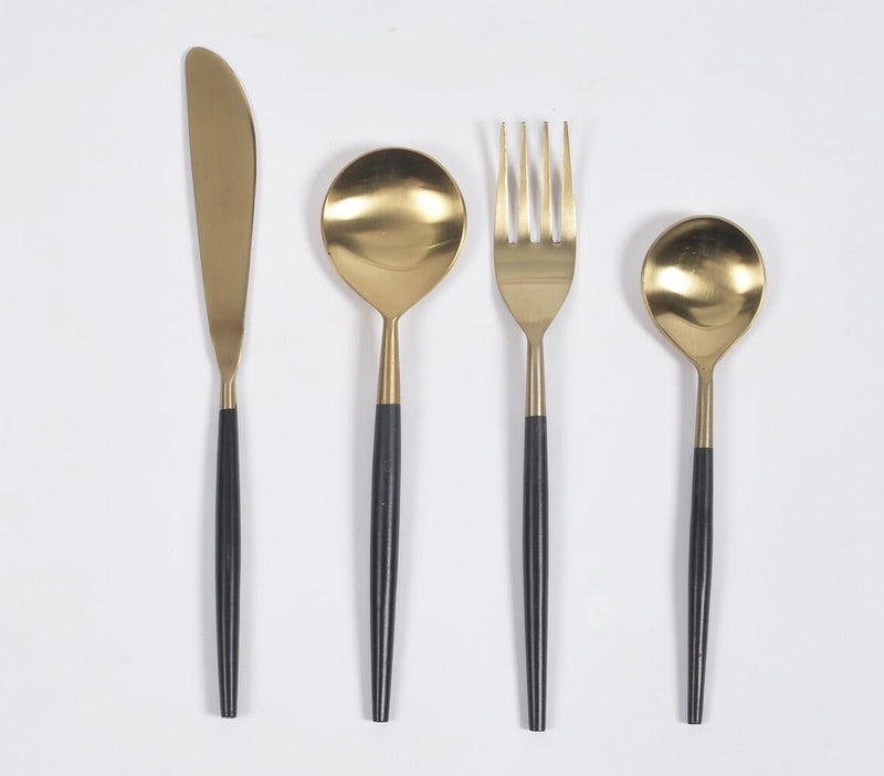 Noir Enamelled Stainless Steel Cutlery Set