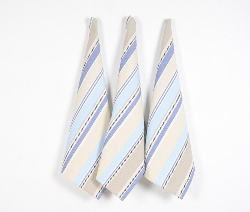 Beachy Striped Kitchen Towels (set of 3)