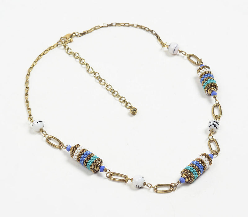 Beads of Glory Multicolor Brass Necklace