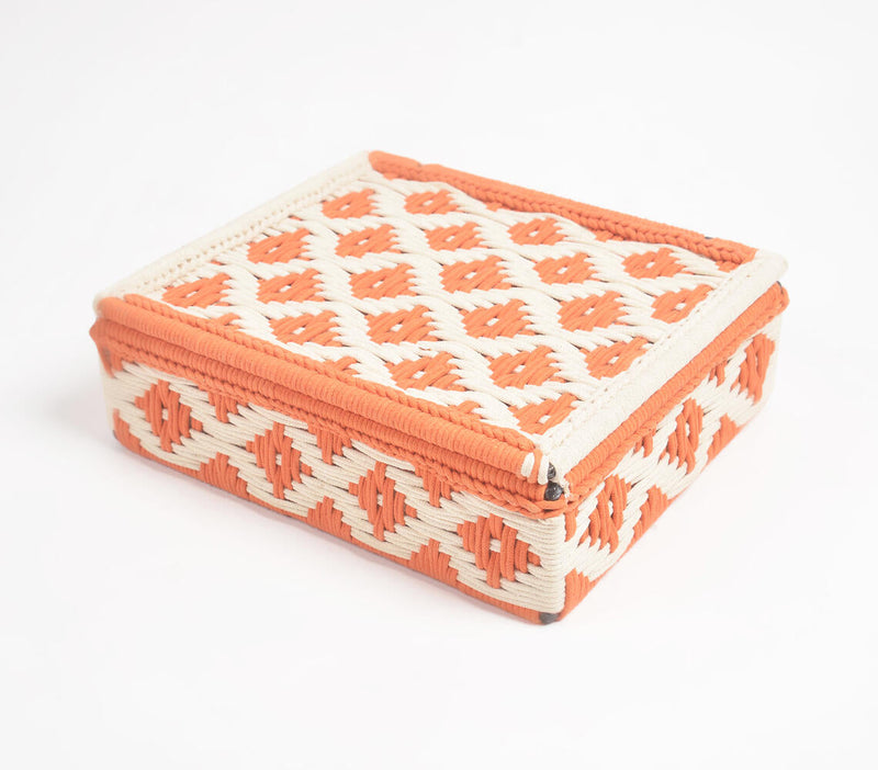 Recycled Cotton Diamond Patterned Handwoven Box Q2