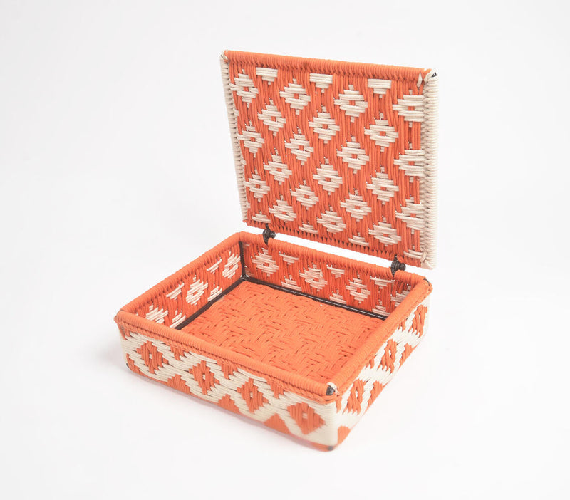 Recycled Cotton Diamond Patterned Handwoven Box Q2