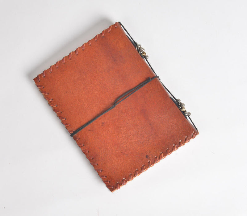 Leather Diary with Metal Charms