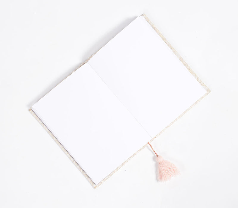 Hand Bound Fabric Diary with Tassel Bookmark
