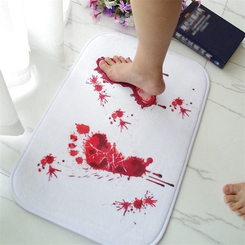 Bath mat Scare Your Friends Bloody Footprint Bath Mat Non-slip Bathroom Mat Rug Bath Mats Home Kitchen Door Floor Mat Carpet - Homefaire