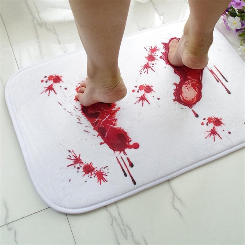 Bath mat Scare Your Friends Bloody Footprint Bath Mat Non-slip Bathroom Mat Rug Bath Mats Home Kitchen Door Floor Mat Carpet - Homefaire