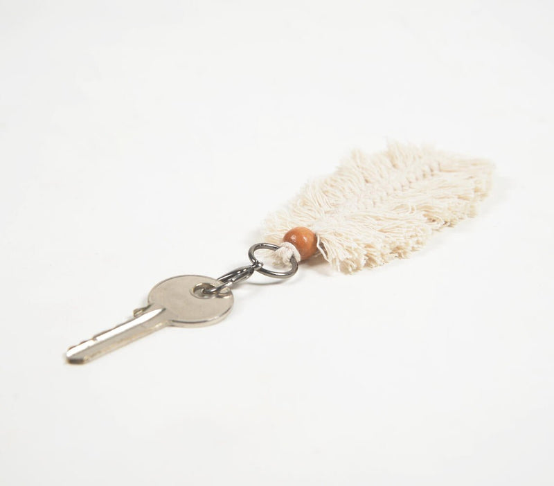 Boho Feather Macrame Key Chains (set of 2) - Homefaire