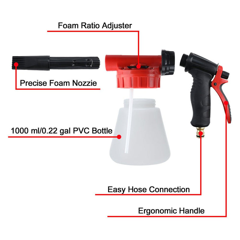 Car Wash Foam Gun Water Spraying Car Foaming Sprayer - Homefaire