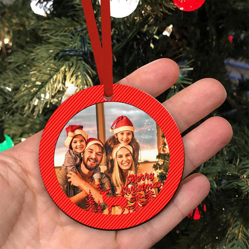 Custom Merry Christmas Ornaments with Picture - Homefaire