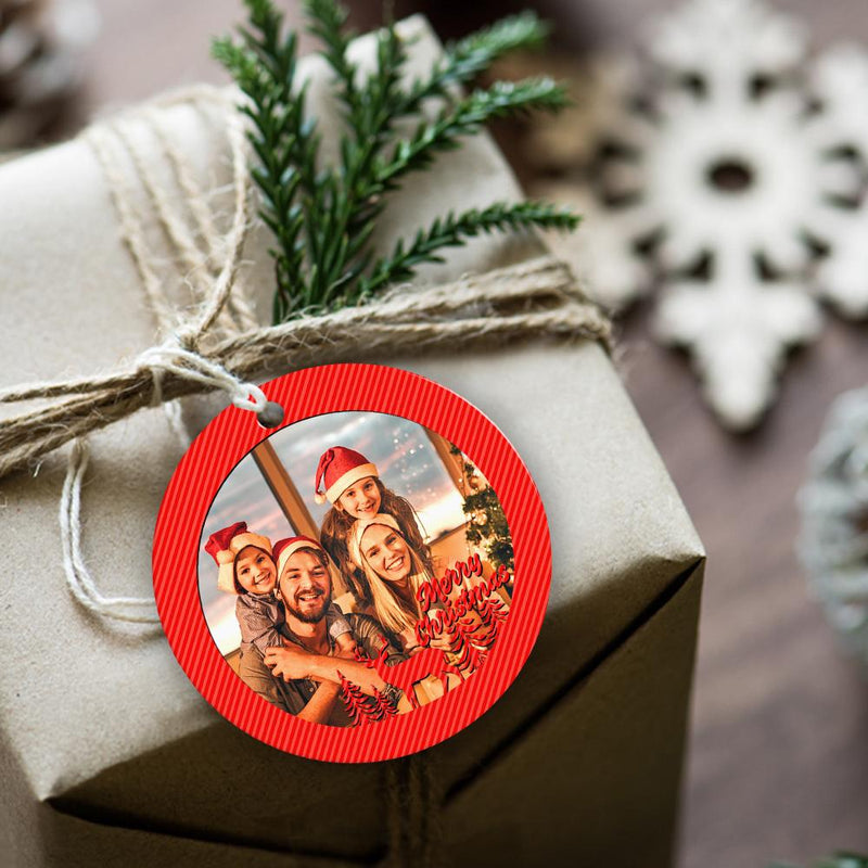 Custom Merry Christmas Ornaments with Picture - Homefaire