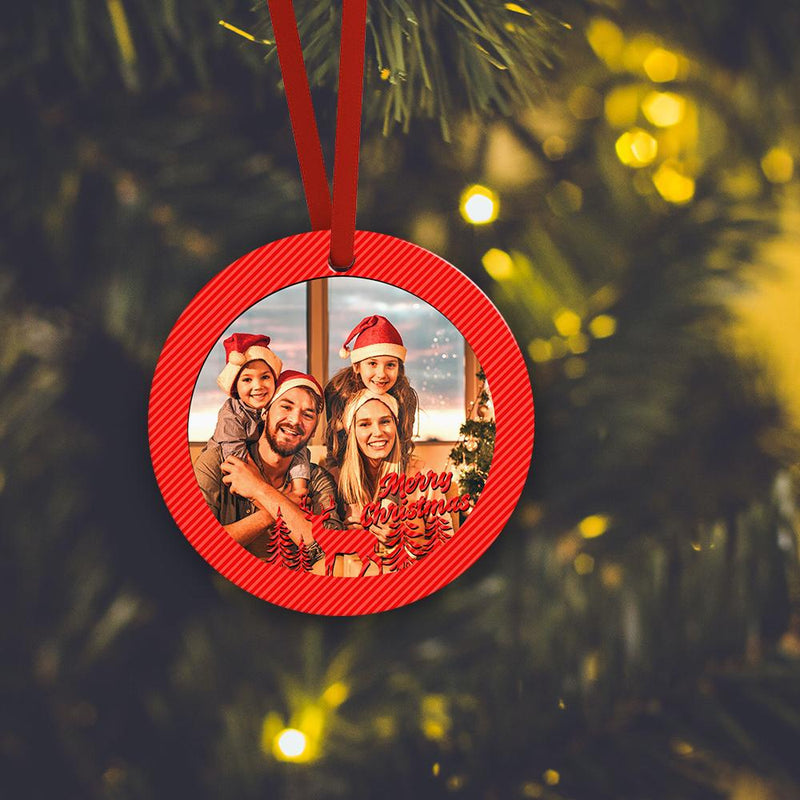 Custom Merry Christmas Ornaments with Picture - Homefaire