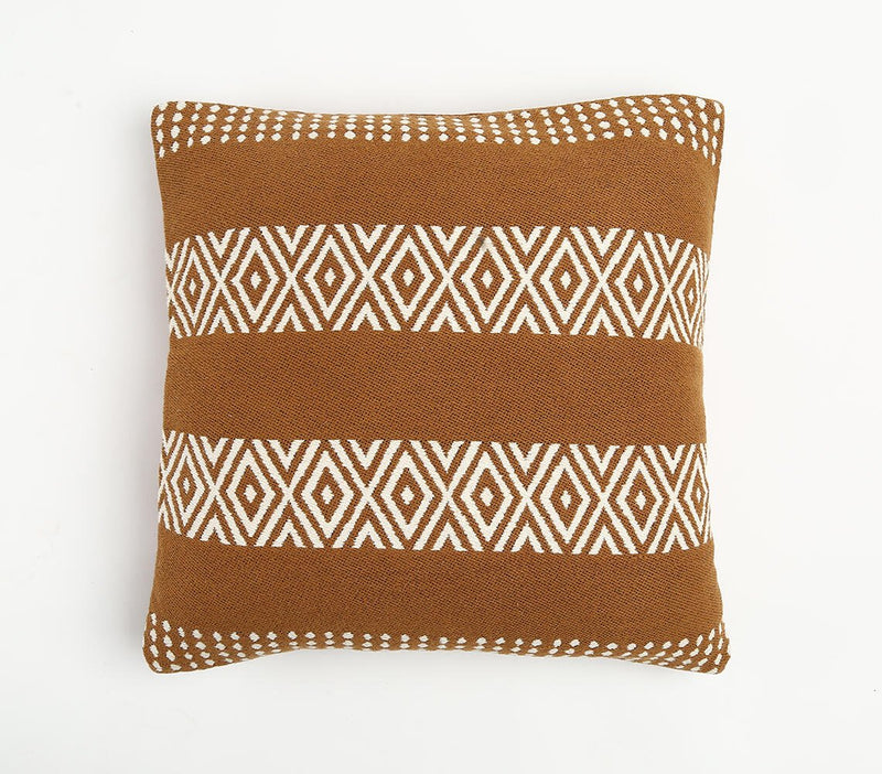 Diamond Patterned Striped Cushion Cover - Homefaire