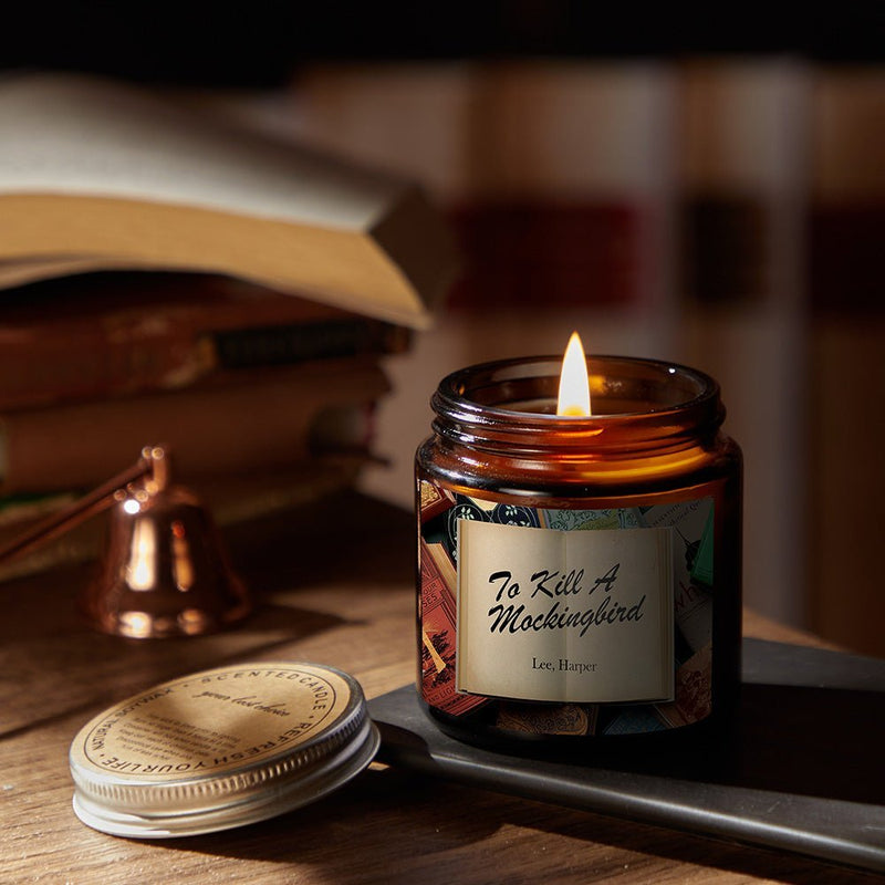 Engraved Book Name Author Soy Scented Candles - Homefaire