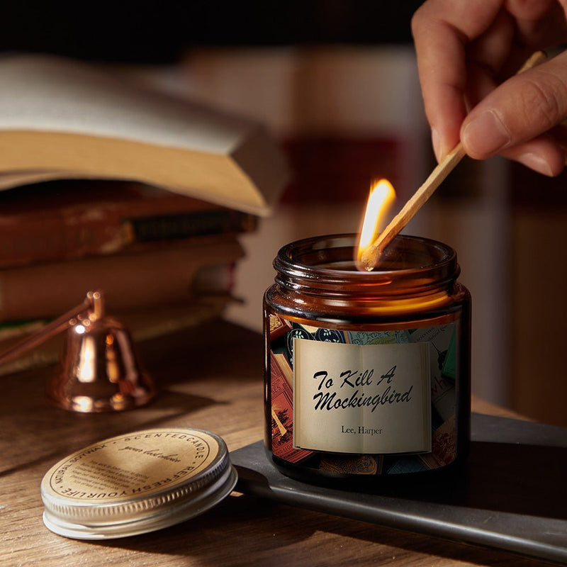 Engraved Book Name Author Soy Scented Candles - Homefaire