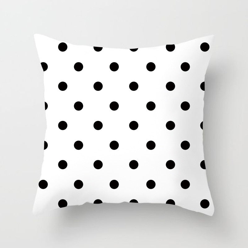 Geometric Cushion Cover Black and White - Homefaire