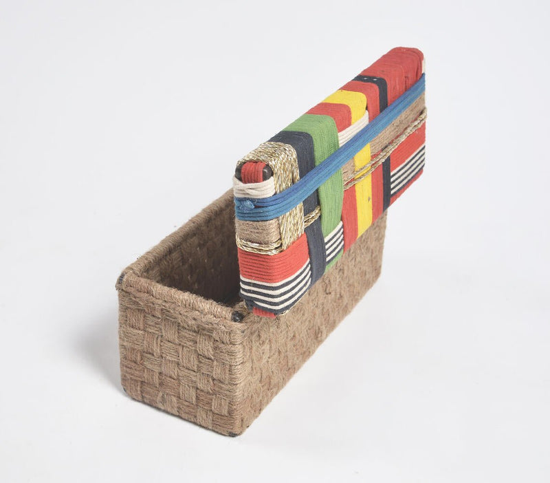 Jute & Recycled Cotton Wine Box - Homefaire