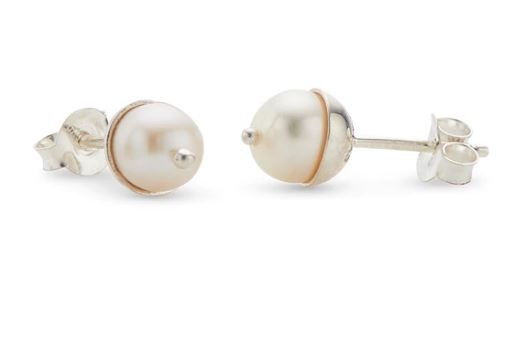 Pearl Stud Earrings - 4lt3g0
